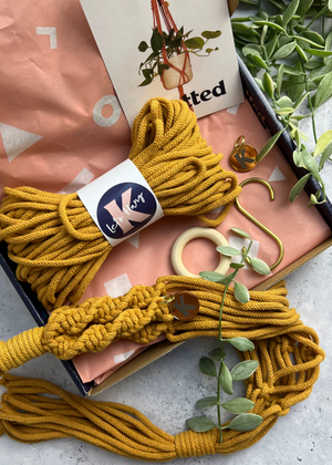 Mustard Make Your Own Macramé Plant Hanger kit