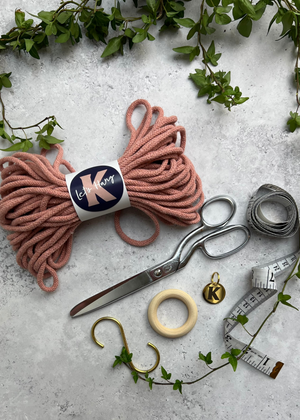Make Your Own Plant Hanger Kit - Plaster Pink